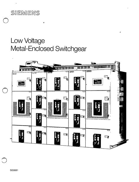 Siemens switchgear manual